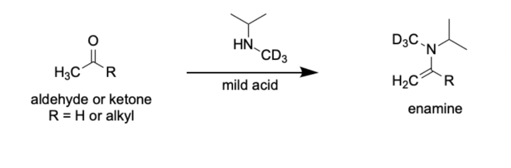 <p>6) 2° Amine + mild acid (H+)</p>