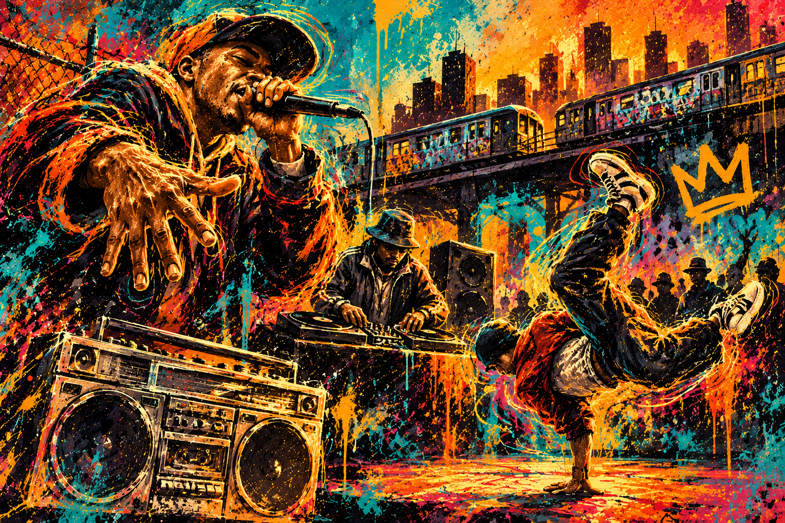 <p>Hiphopkulturens framväxt</p>