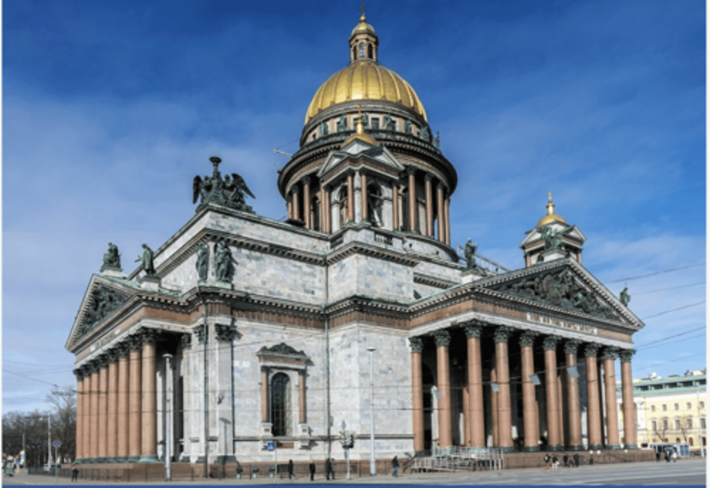 <p>TRANSLATION: Исаакиевский собор</p><p>DEFINITION: A large architectural landmark cathedral in St. Petersburg, Russia, now functioning as a museum.</p><p>EXAMPLE: If you climb the colonnade of .................., you get the best view of the whole city. Если подняться на колоннаду ИСААКИЕВСКОГО СОБОРА, открывается лучший вид на весь город.</p>