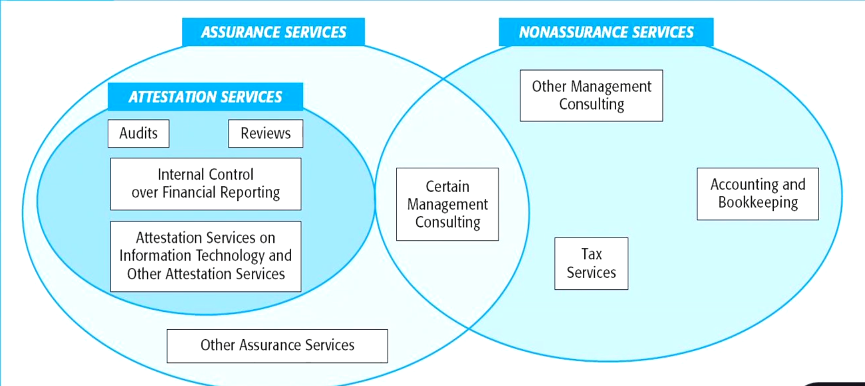 <p>Goal is to generate a recommendation to management</p><ul><li><p>Accounting and bookkeeping services</p></li><li><p>Tax services</p></li><li><p>Management consulting services </p></li></ul><p></p>