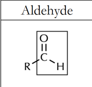 <p>aldehyde (-CHO)</p>