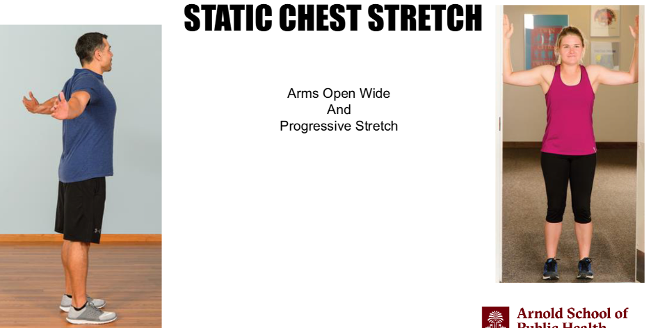 <p>arms open wide and progressive stretch</p>