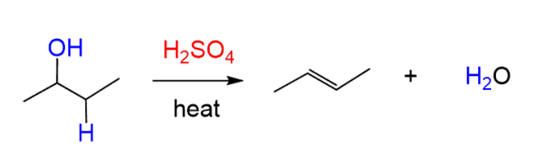 <p>product: alkene</p>