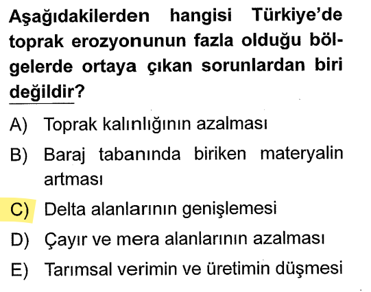 <p>teknik olarak; erozyon toprağı süpürür, akarsu bu toprağı denize taşır ve delta büyür. Ancak erozyonun <em>zararları</em> arasında delta genişlemesi bir "sorun" değil, bir "sonuçtur".</p>