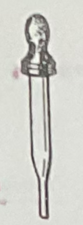 <p><span>glass tip with rubber bulb, used to transfer small volumes of liquid </span></p>