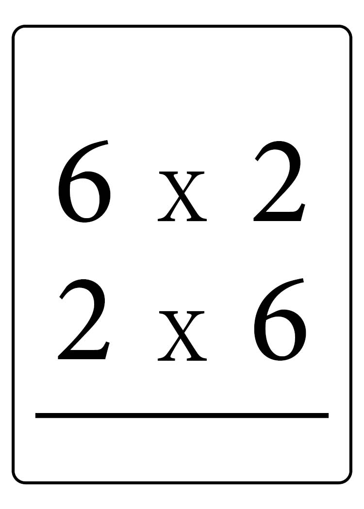 <p>6×2 or 2×6 = ?</p>