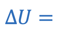<p>Change in internal energy</p>