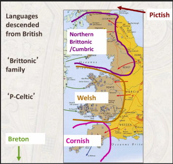 <p>In the west of the Isles due to the invasion from the Saxons</p>