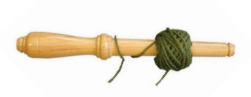 <p>tool used to wind loose yarn into a neat ball</p>