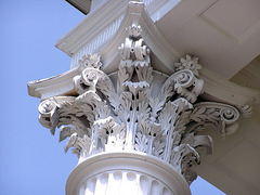 <p>an ornament may be carved into stone or wood to resemble leaves from the Mediterranean species of the Acanthus genus of plants,</p>