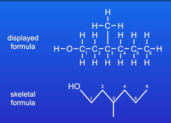 <p>The only atoms shown are in functional groups, </p>
