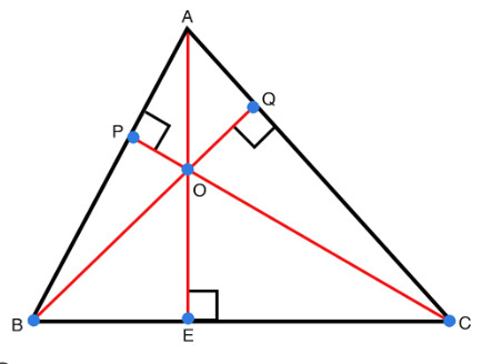 <p>The intersection of all the altitudes of a triangle (may lay outside the triangle)</p>