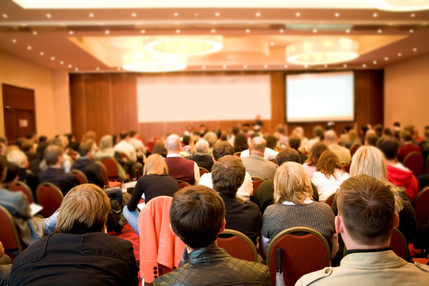 <p>attend a conference</p>