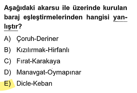 <p>Keban Barajı Dicle üzerinde değil, <strong>Fırat Nehri</strong> üzerindedir. Dicle üzerinde ise Ilısu (Veysel Eroğlu) ve Kralkızı gibi barajlar bulunur.</p>