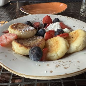 <p>Brunch Served with mixed berry compote and fresh strawberries for $$18$$.</p>