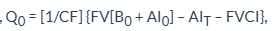 <p><span>where CF = Conversion factor, B</span><sub>0</sub><span> = Clean bond price, AI</span><sub>0 </sub><span>= Accrued interest at value date, AI</span><sub>T </sub><span>= Accrued interest at futures expiration, and FVCI = Future value of coupons paid.</span></p>