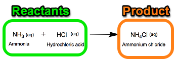 <p>are the starting materials of the reaction - the atoms, ions, or molecules</p>