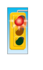 <p>flashing red light</p>