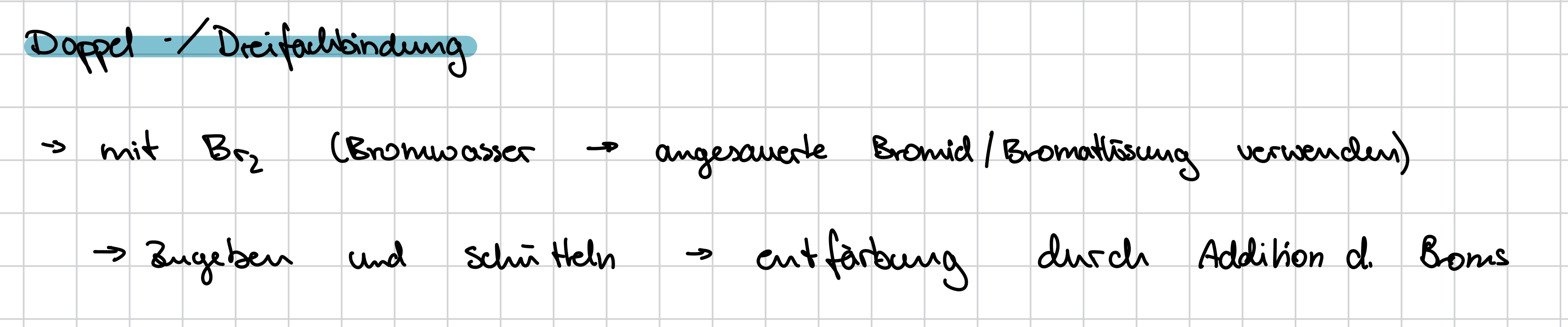 <p>Br2 Bromwasser angesäuerte Bromid Bromat Lösung </p>