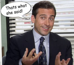 <p>(n.) a hint, indirect suggestion or reference (often in a derogatory sense)</p><p>Synonyms: insinuation, intimation</p><p>Antonym: direct statement</p>