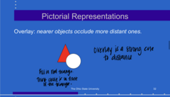 <p>What is overlay as a pictorial representation of depth?</p>