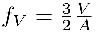 <p>f<sub>v</sub> = Max Shear Stress (lbs per in<sup>2</sup>)</p><p>V = Shear (lbs)</p><p>A = Cross Sectional Area (in<sup>2</sup>)</p><p>3/2 = Constant</p>