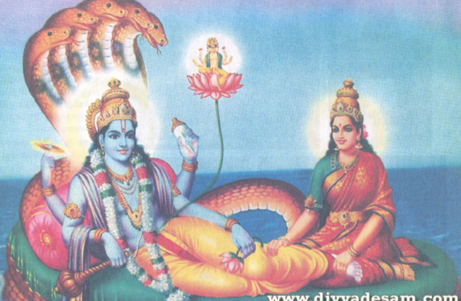 <p>From left to right, name the three deities in this image.</p>