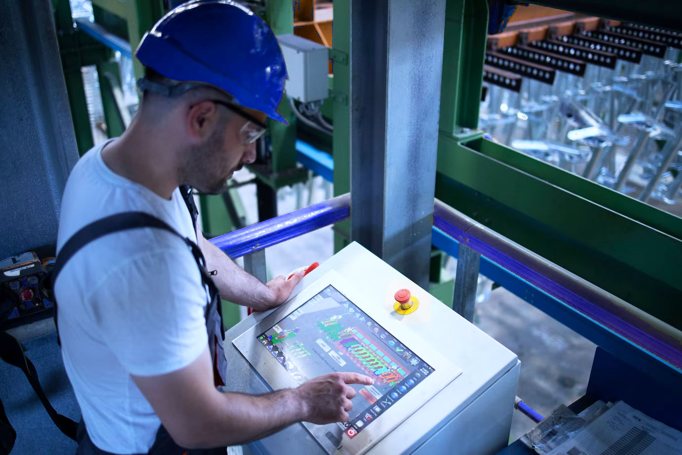 <p>a display for humans that allow for a quick and easy access to control a machine, much more interactive than a display </p>