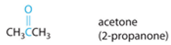 <ul><li><p>RR’C=O, -one</p></li><li><p>eg. [image]</p></li><li><p>Carbonyl group bonded to two other carbon atoms or carbon-containing substituents.</p></li></ul><p></p>