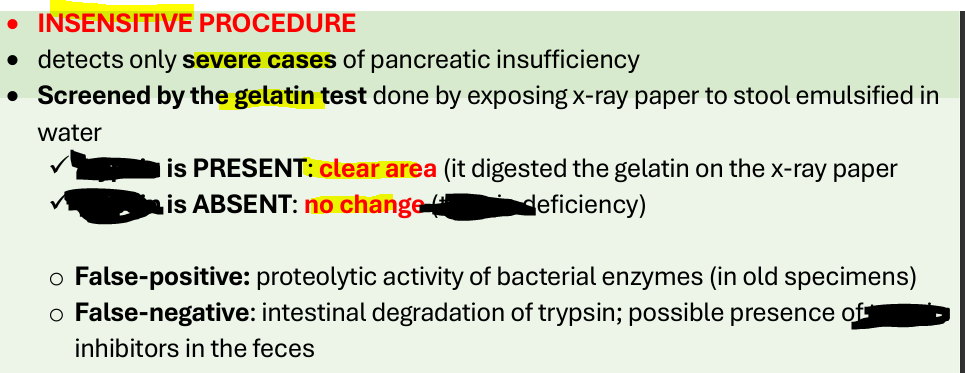 <p><strong><u>fecal enzymes</u></strong></p>