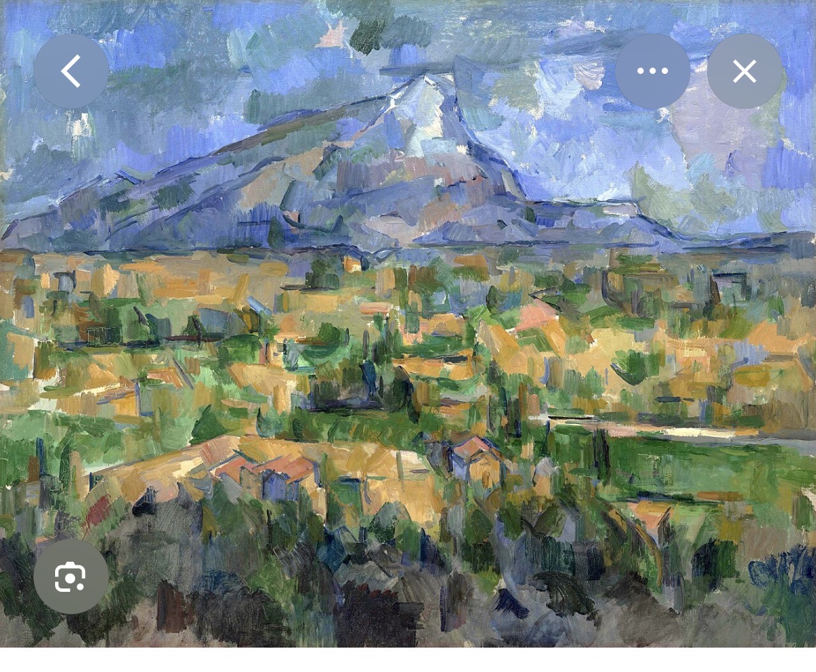 <p>Paul  Cezanne ( Mount Sainte  Victoire ) Post- Impressionism </p>