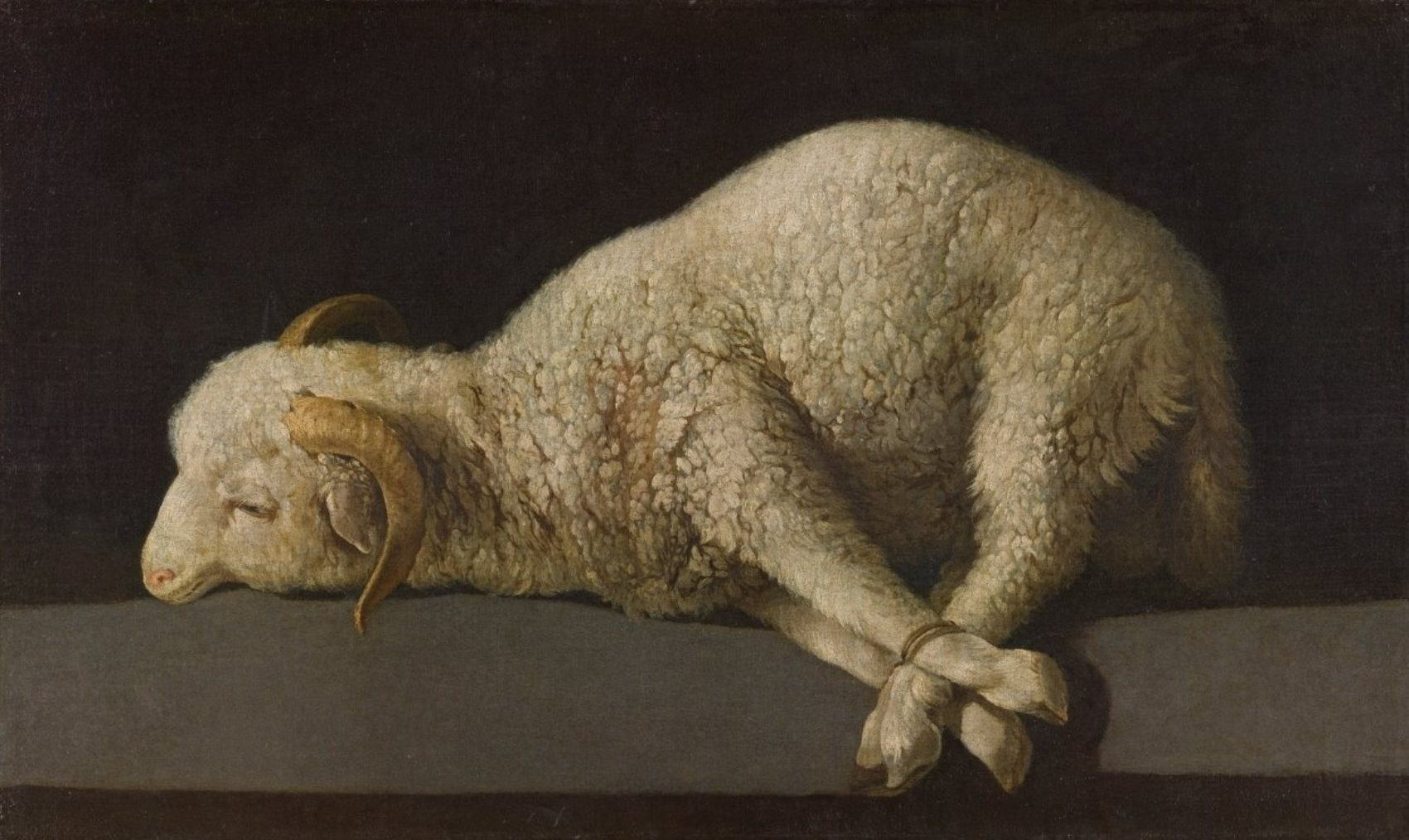 <p>Francisco Zurbaran: (1598-1664)</p><p class="MsoListParagraphCxSpFirst">-<span style="font-family: "Times New Roman"; line-height: normal; font-size: 7pt;">&nbsp;&nbsp;&nbsp;&nbsp;&nbsp;&nbsp;&nbsp;&nbsp;&nbsp;&nbsp;&nbsp;&nbsp;&nbsp; </span>Precise, sharp focus</p><p class="MsoListParagraphCxSpMiddle">-<span style="font-family: "Times New Roman"; line-height: normal; font-size: 7pt;">&nbsp;&nbsp;&nbsp;&nbsp;&nbsp;&nbsp;&nbsp;&nbsp;&nbsp;&nbsp;&nbsp;&nbsp;&nbsp; </span>Shocking, stark realism</p><p class="MsoListParagraphCxSpMiddle">-<span style="font-family: "Times New Roman"; line-height: normal; font-size: 7pt;">&nbsp;&nbsp;&nbsp;&nbsp;&nbsp;&nbsp;&nbsp;&nbsp;&nbsp;&nbsp;&nbsp;&nbsp;&nbsp; </span>Sculpturesque</p><p class="MsoListParagraphCxSpMiddle">-<span style="font-family: "Times New Roman"; line-height: normal; font-size: 7pt;">&nbsp;&nbsp;&nbsp;&nbsp;&nbsp;&nbsp;&nbsp;&nbsp;&nbsp;&nbsp;&nbsp;&nbsp;&nbsp; </span>Tenebrism</p><p class="MsoListParagraphCxSpMiddle">-<span style="font-family: "Times New Roman"; line-height: normal; font-size: 7pt;">&nbsp;&nbsp;&nbsp;&nbsp;&nbsp;&nbsp;&nbsp;&nbsp;&nbsp;&nbsp;&nbsp;&nbsp;&nbsp; </span>In accord with Tridentine ideals: <em>to persuade, delight, to move, instruct, inspire</em></p><p class="MsoListParagraphCxSpMiddle">-<span style="font-family: "Times New Roman"; line-height: normal; font-size: 7pt;">&nbsp;&nbsp;&nbsp;&nbsp;&nbsp;&nbsp;&nbsp;&nbsp;&nbsp;&nbsp;&nbsp;&nbsp;&nbsp; </span>To convince the viewer of the truth of its message by impacting the senses, awakening the emotions, and activating-even sharing the viewer’s space</p><ul><li><p class="MsoListParagraphCxSpMiddle">Interest in naturalism</p></li><li><p class="MsoListParagraphCxSpMiddle">Reproducing tactile sensations</p></li><li><p class="MsoListParagraphCxSpMiddle">Lifelike, but mystical setting</p></li><li><p class="MsoListParagraphCxSpMiddle">Dark backgrounds = tenebrism</p></li><li><p class="MsoListParagraphCxSpMiddle">Little perspective, foreshortening, movement</p></li></ul><p class="MsoListParagraphCxSpMiddle"></p><p class="MsoListParagraphCxSpMiddle">In the decade of 1630, Zurbarán works on larger, more complex compositions.<span style="line-height: 7.666666px;">&nbsp;</span></p><p class="MsoNormal">He is called to paint a series for Phillip IV of Spain.</p><p class="MsoListParagraph">-<span style="font-family: "Times New Roman"; line-height: normal; font-size: 7pt;">&nbsp;&nbsp;&nbsp;&nbsp;&nbsp;&nbsp;&nbsp;&nbsp;&nbsp;&nbsp;&nbsp;&nbsp;&nbsp; </span><em>Twelve Labors of Hercules</em> for the Palace of Buen Retiro (1634, Museo del Prado)</p><p class="MsoListParagraph"></p><p>(Agnus Dei, Zurbarán)</p>