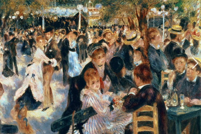 <p>Pierre Auguste Renoir, Moulin de la Galette, 1876</p>