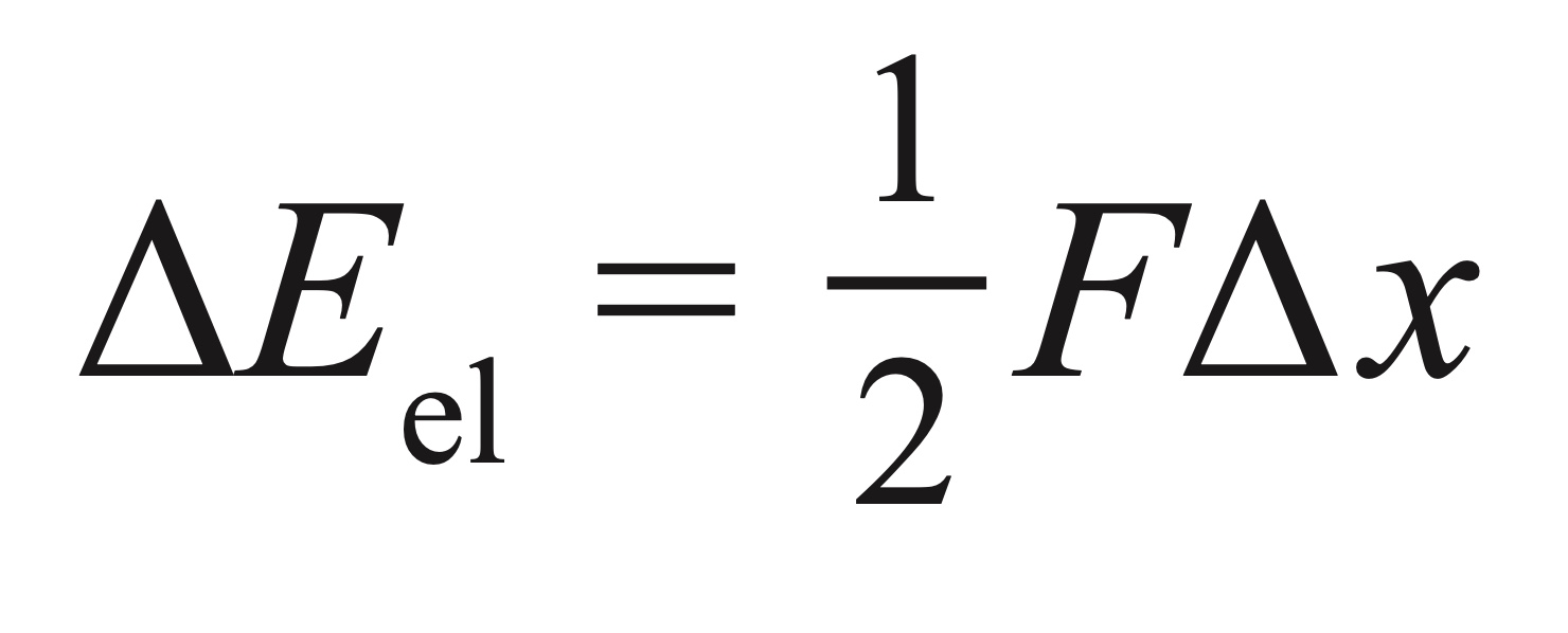 <p><span>ΔE<sub>el</sub> = 1/2FΔx</span></p>