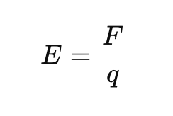 <p>Electric charge is a property of matter causing electric interaction.<br>Electric field is force per unit charge:</p><p>Electric interactions are described using electric fields. Charges create electric fields, fields exist in space. F = qE (force acting on electric charge)</p>