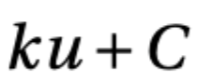 <p>ku + C</p>
