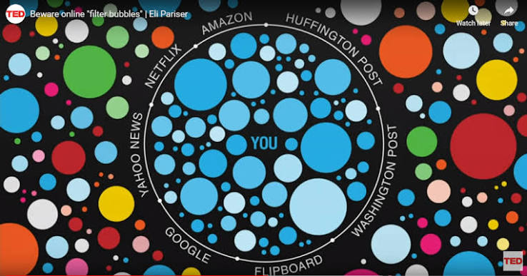 <p>An online environment that limits a user's exposure to diverse information, often caused by website algorithms.</p>