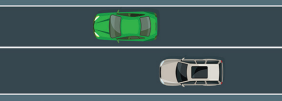 <p>What does a solid white line between lanes of traffic mean?</p>