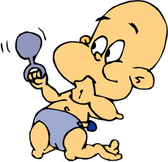 <p>(n, v) Tiếng lách cách, tiếng lốc cốc (sỏi nhỏ xóc trong hộp). Ví dụ: Small stones in a tin being shaken make a rattle.</p>