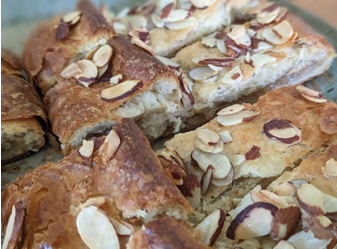 <p>Flaky, buttery pastry with almond filling</p>