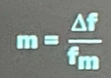 <p>how much the carrier frequency is varying relative to the frequency of the modulating signal.</p>