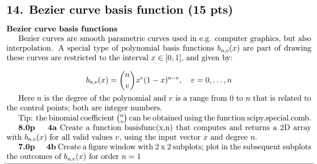 <p>Bezier Curve Basis Function</p>
