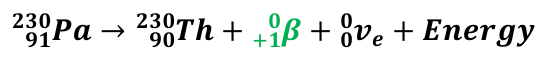 <p>PN → DN + β<sup>+ </sup>+ <em>v</em><sub>e</sub> + energy</p>