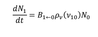 <p>for an absorption from E<sub>0</sub> to E<sub>1, </sub>what are all the terms?</p>