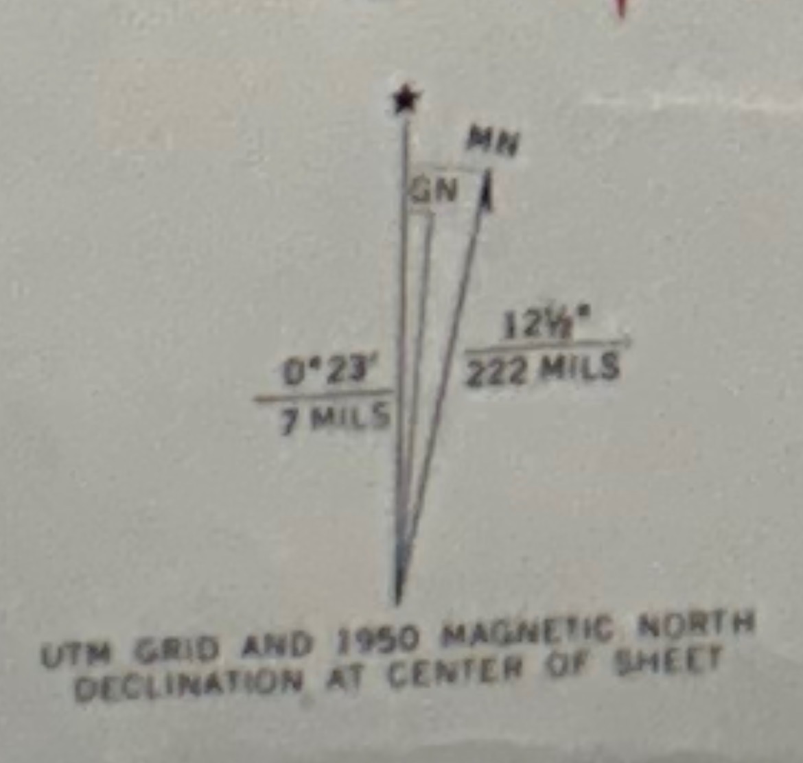 <p>What is the magnetic declination on map?</p>