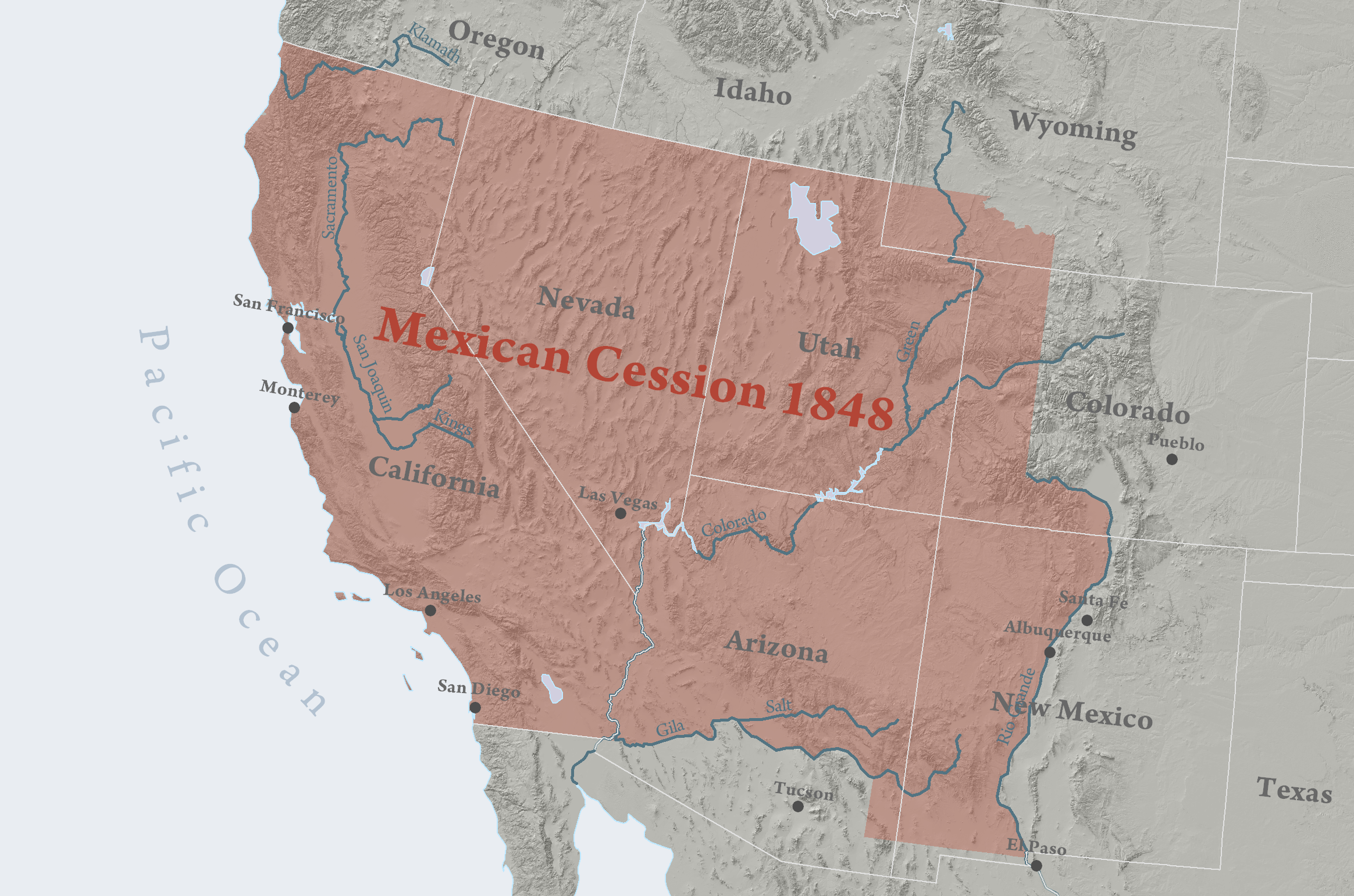 <p><span style="background-color: transparent;">Mexican Cession 1848</span></p>