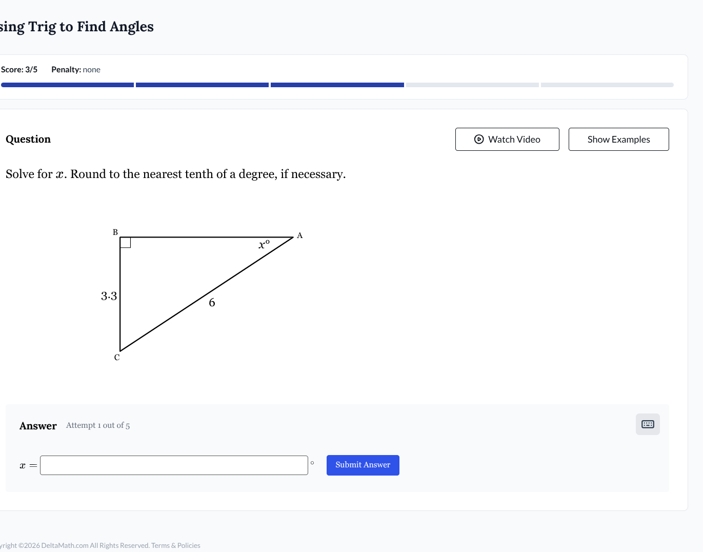 <p>Solve for <span style="font-family: KaTeX_Main, "Times New Roman", serif; line-height: 1.2; font-size: 1.21em;"><em>x</em></span>. Round to the nearest tenth of a degree, if necessary.</p>
