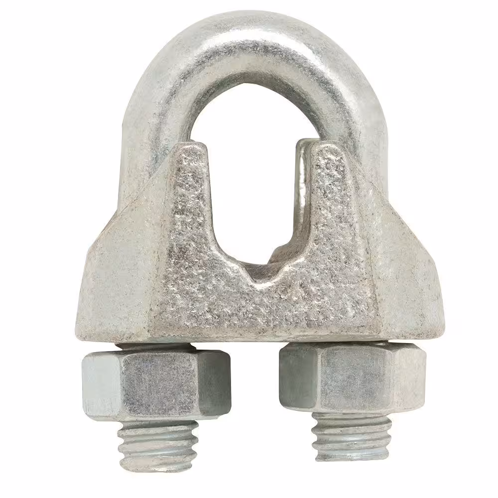 <p>Clamping devices used to secure wire rope ends, available as U-bolt with cleat or bolt clamp for forming secure loops.</p>