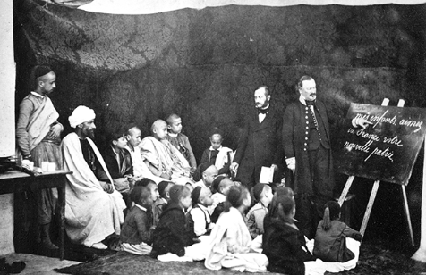 <p>The photograph best illustrates which of the following aspects of European colonial policies in nineteenth-century Africa?</p>