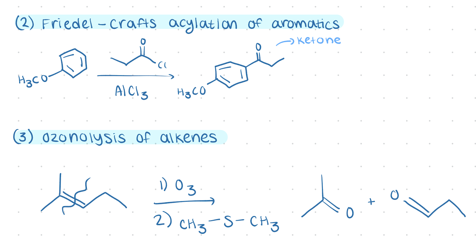 <p>Friedel-Crafts Acylation and Ozonolysis of Alkenes</p>